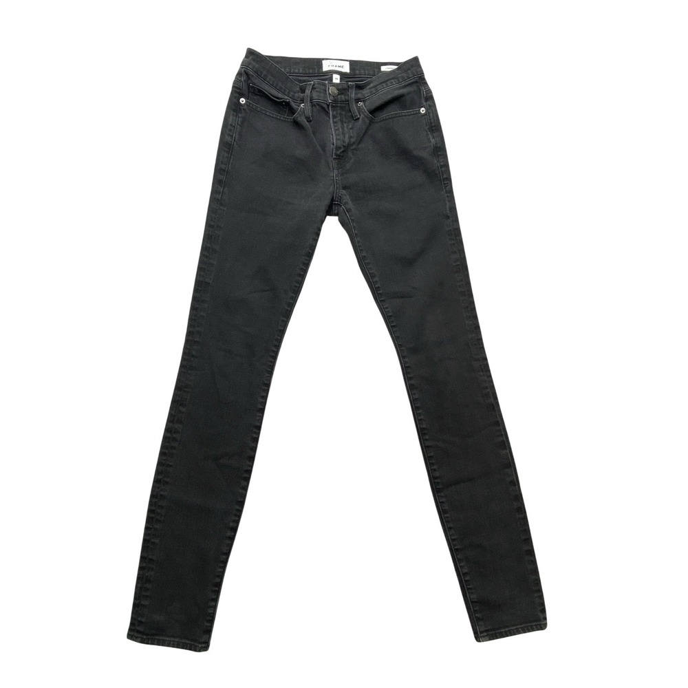 FRAME L'Homme Skinny Jeans Mens 28x31 Black Stretch Denim Dark Wash LHMK795